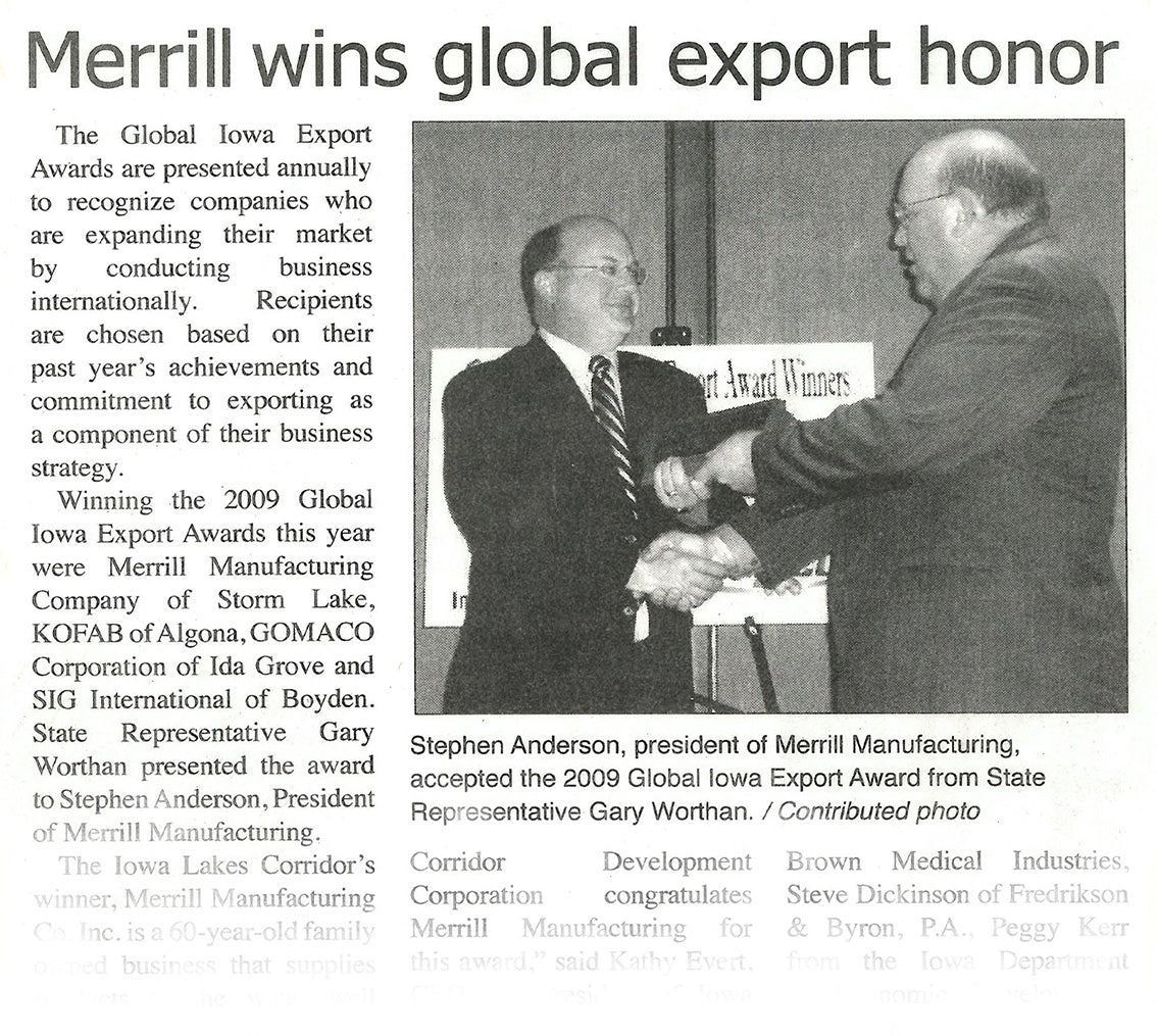 Merrill wins global export honor!