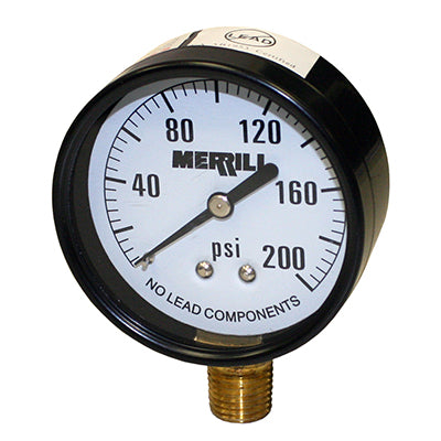 No Lead Pressure Gauges - Larger Diameter - Steel Case