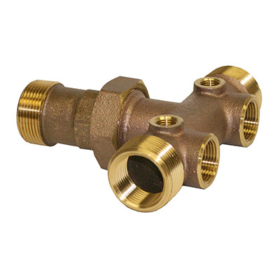 1-1/4" No Lead Brass Tank Tees with Union - All Cast
