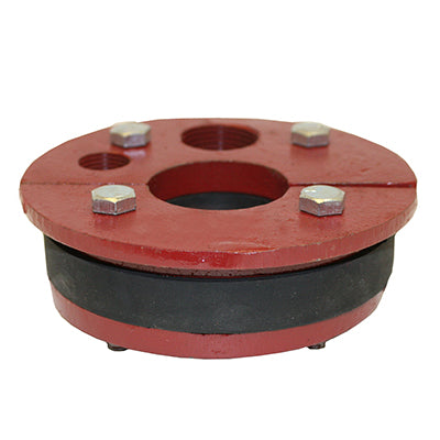 WS Series Cast Iron Well Seal - Single Drop Pipe - Split Top Plate 5" I.D.