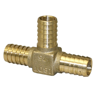 No Lead Yellow Brass Tees - Plastic pipe to Male Iron Pipe
