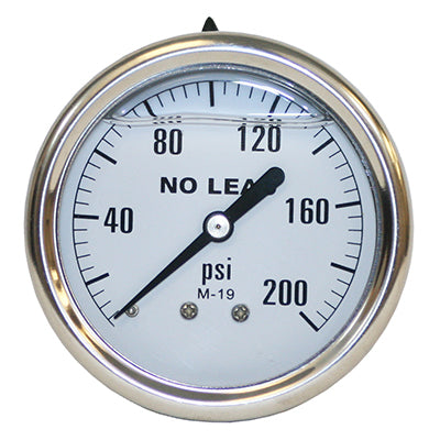 No Lead Liquid Filled Pressure Gauges - 300 Series Stainless Steel Case