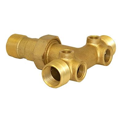 1" No Lead Brass Tank Tees with Union - Cast
